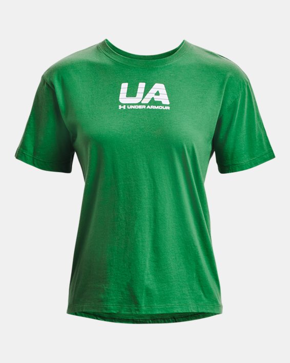 Women's UA Vintage Athletic Club Short Sleeve, Green, pdpMainDesktop image number 4